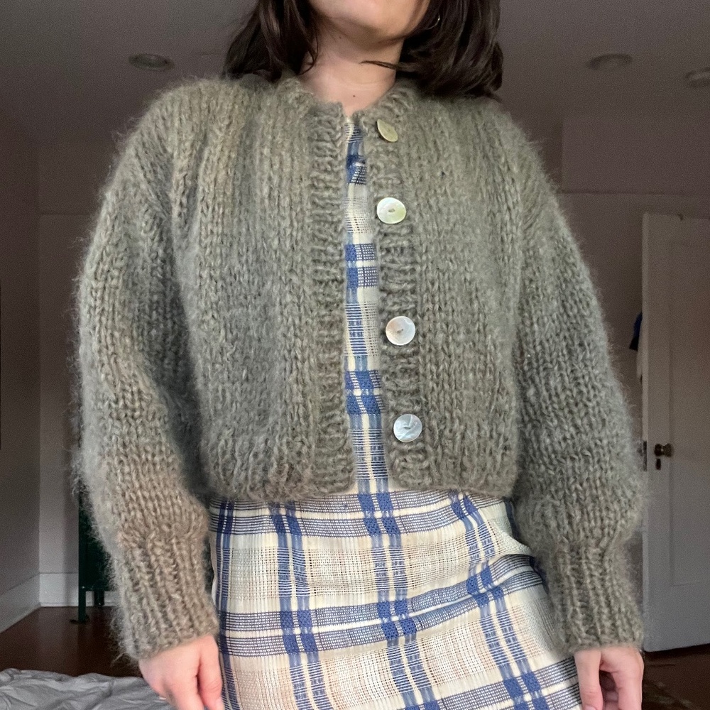 Handmade Knits 100% NZ mohair wool.